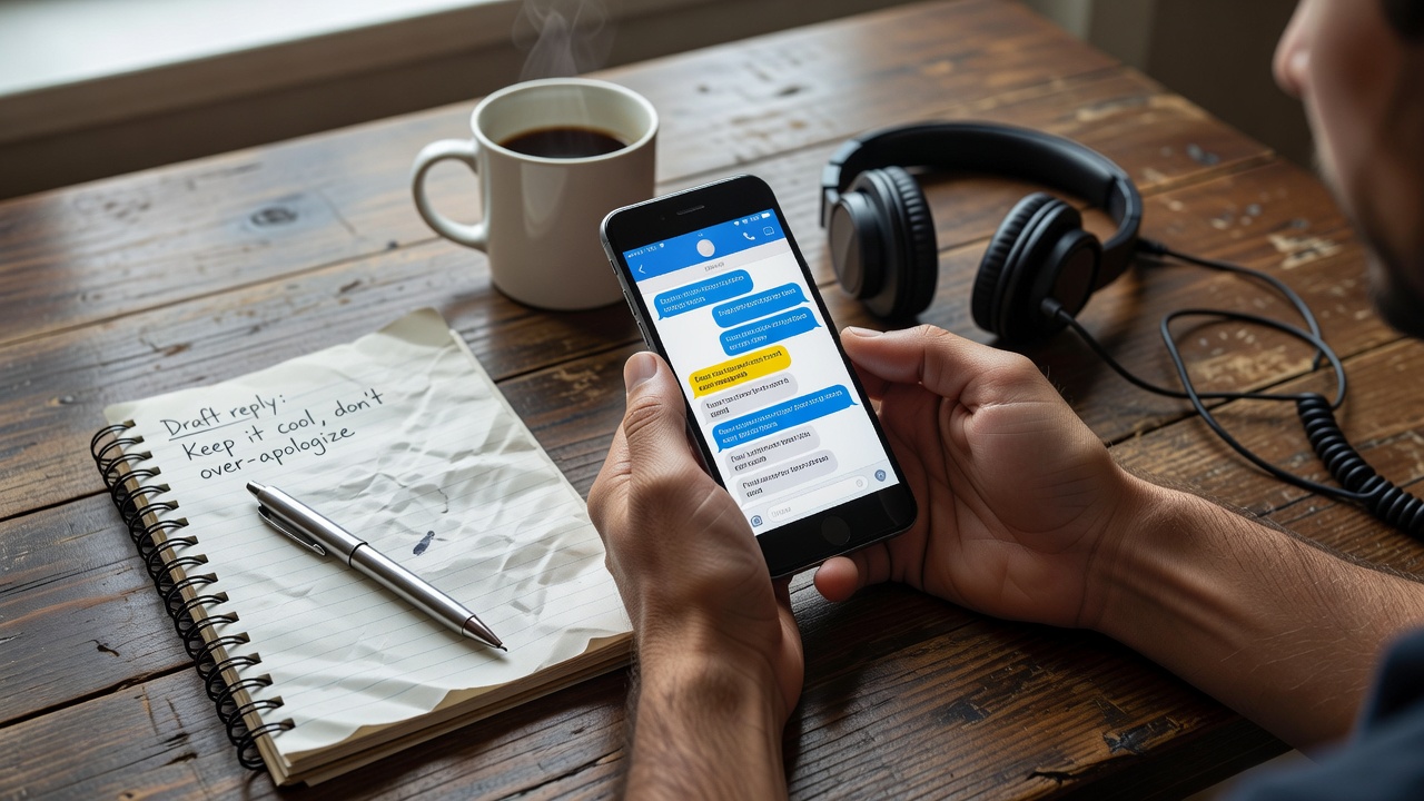 Awkward Text Recovery: Restore Frame Fast — illustrated guide from The Playbook