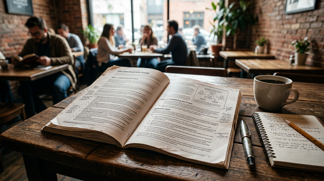 Best PDF for Learning Conversation Frame in Dating — illustrated guide from The Playbook