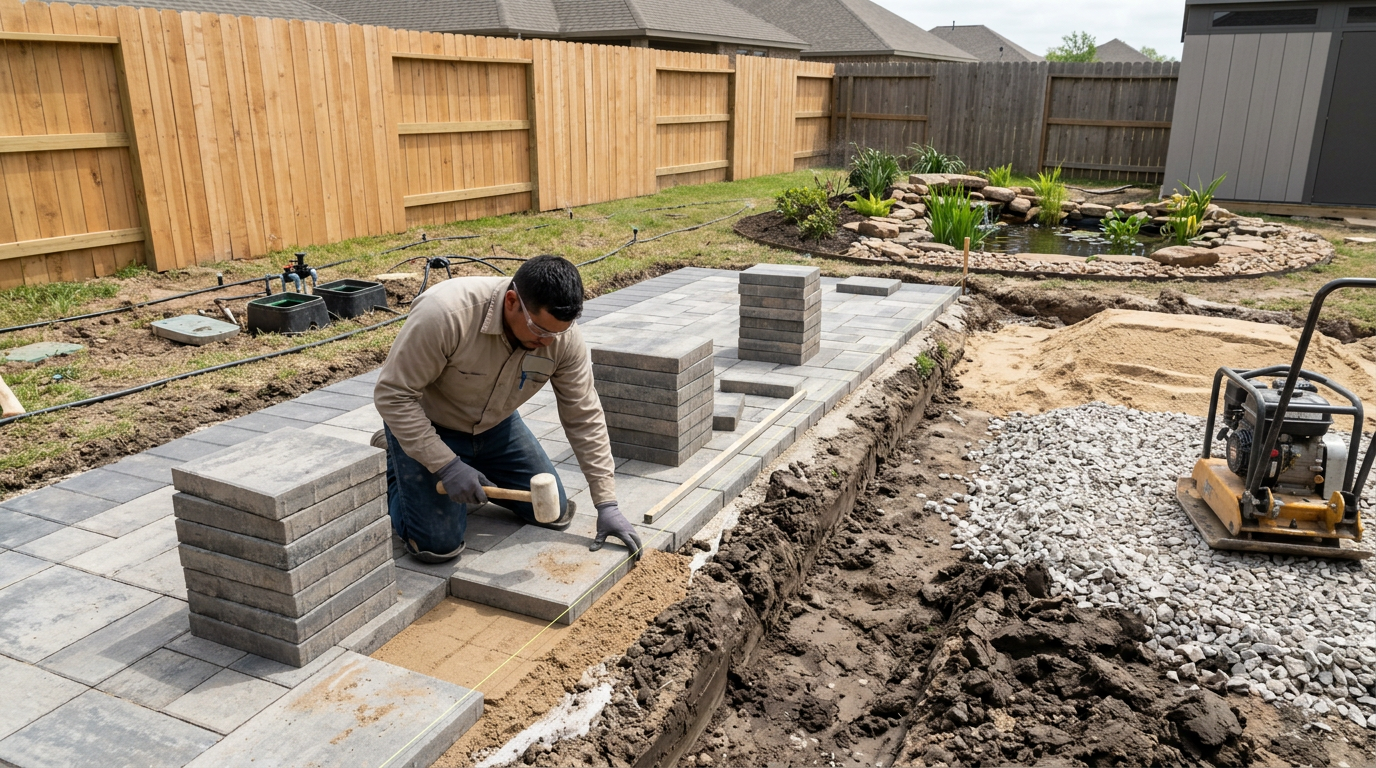 Paver Patio Costs Cypress 2026 Clay Soil Ranges
