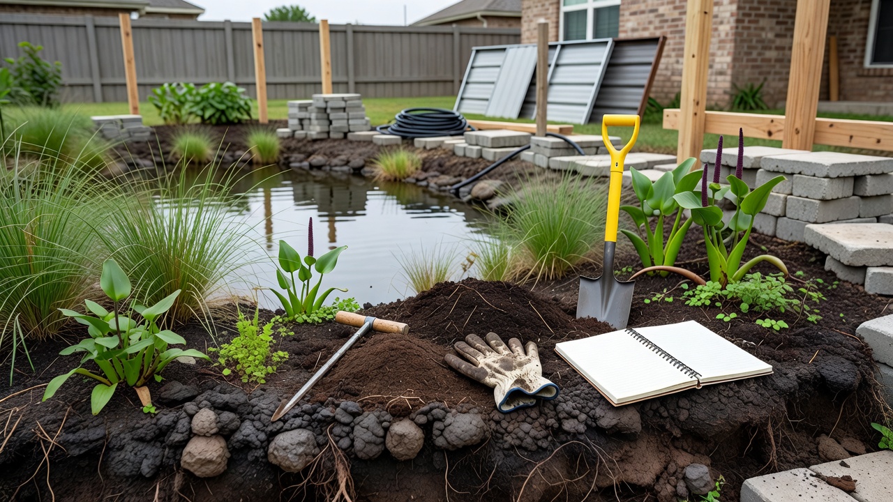 Pearland Pond Native Plants Planning Steps for Clay Soil