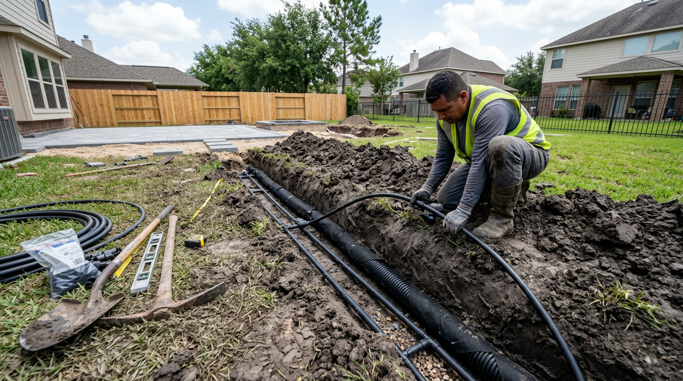 Sprinkler System Drainage Katy Clay Soil Planning