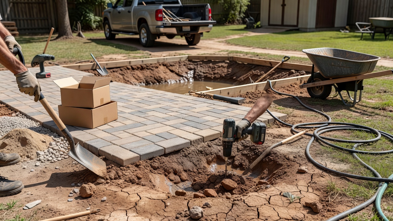 Pond vs Paver Patio Costs Katy 2026 Clay Soil Guide